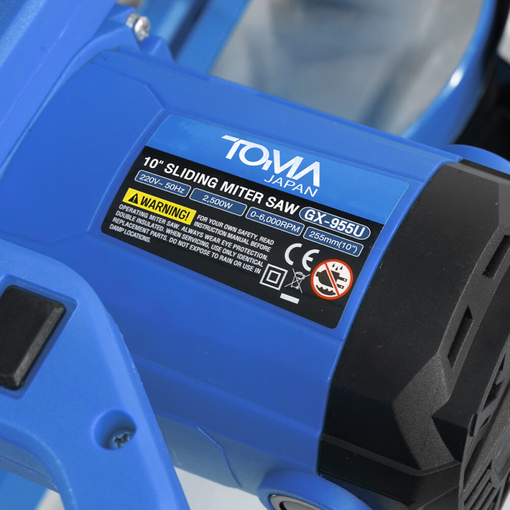 เครื่องเลื่อยองศา TOMA JAPAN รุ่น GX-955U 10 นิ้ว 2,500 วัตต์